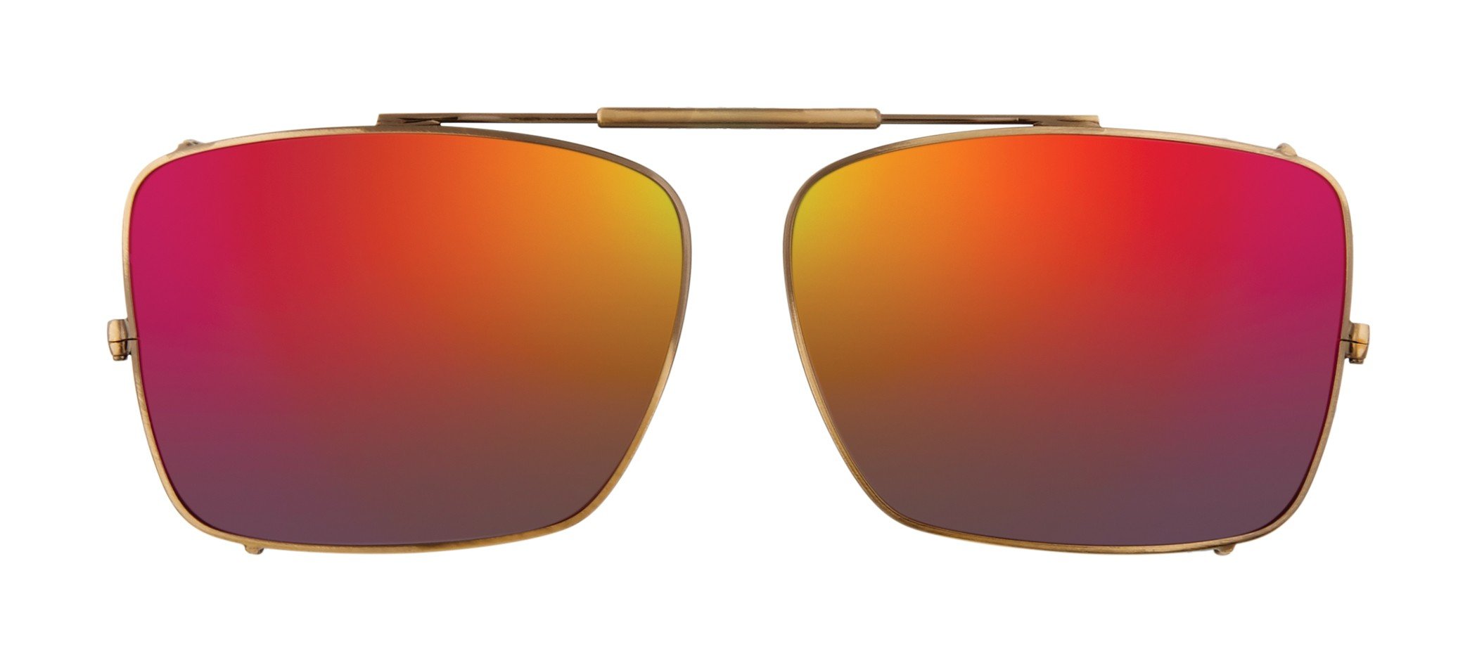 Polycarbonate Clip on Flip up Canary Yellow Enhancing Driving Glasses 58mm Wide 